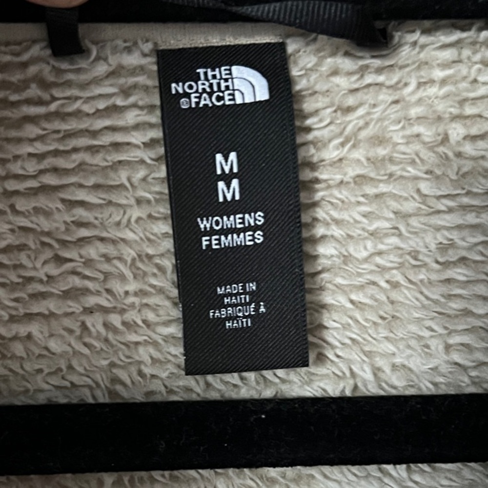 The North Face Osito Women's Jacket Beige Full Zip Fuzzy Medium - Picture 2 of 8